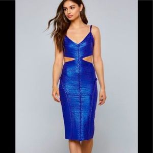 Bebe braided foil bandage dress